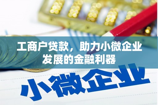 长葛工商户贷款,助力小微企业发展的金融利器 长葛工商户贷款,助力小微企业发展的金融利器