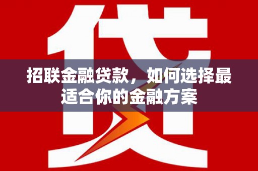 上林招联金融贷款，如何选择最适合你的金融方案