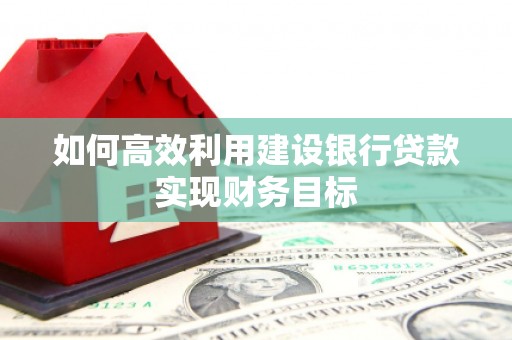 正宁如何高效利用建设银行贷款实现财务目标