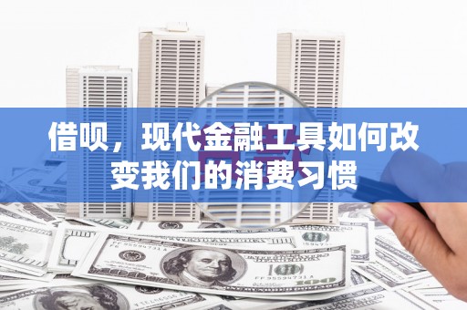 任城借呗，现代金融工具如何改变我们的消费习惯