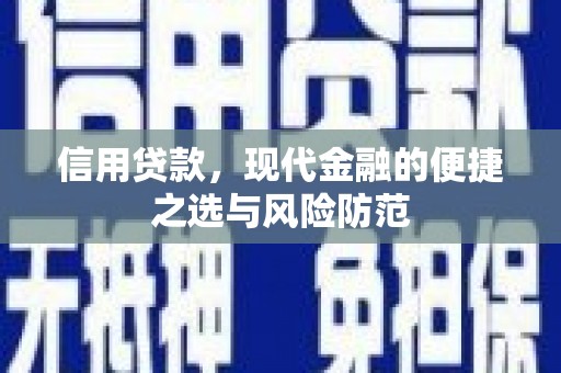 滑县信用贷款，现代金融的便捷之选与风险防范