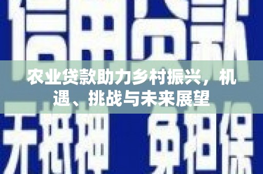 蒲城农业贷款助力乡村振兴，机遇、挑战与未来展望