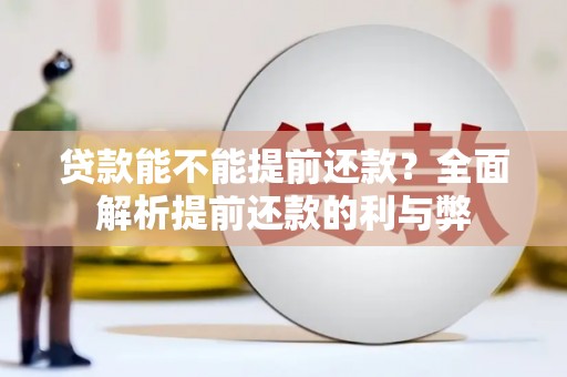 怀集贷款能不能提前还款？全面解析提前还款的利与弊