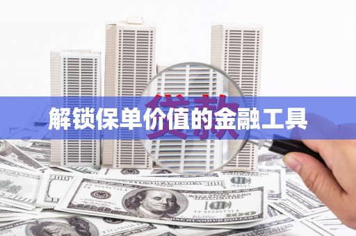 乡宁解锁保单价值的金融工具